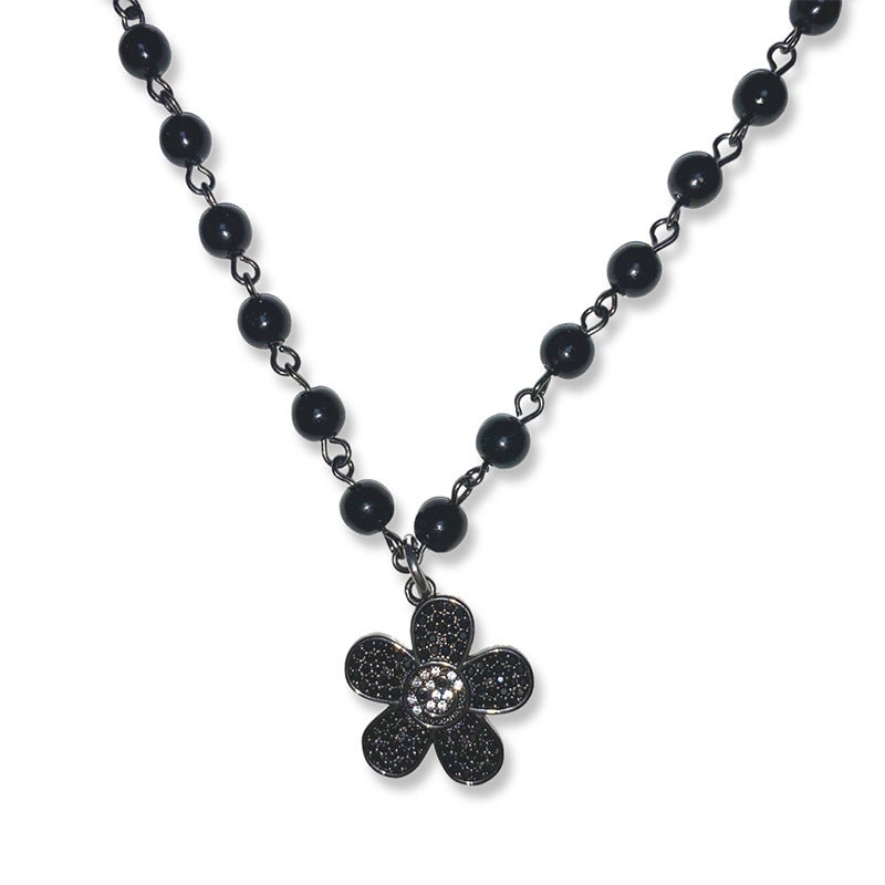 Camille Glass Floral Choker Necklace