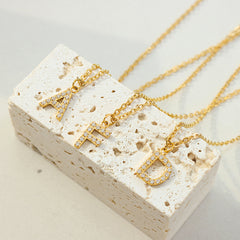 Sparkling Initial Pendant Necklace