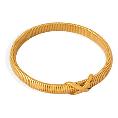 18K Gold-Plated Coil Bangle