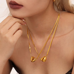 Detachable Magnetic Heart Pendant Necklace