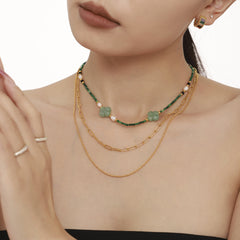 Freshwater Pearl & Stone Accent Necklace