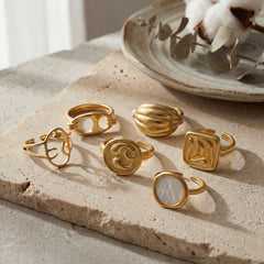 Textured Sculptural Open Ring Designs