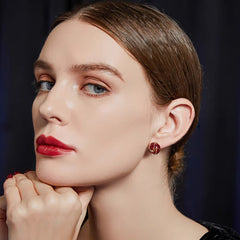 Camille Vintage-Inspired Enamel Stud Earrings No. 598331