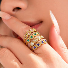 Cubic Zirconia Five-Stone Open Ring