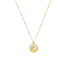 18K Gold-Plated Phoenix Shell-Inlay Necklace