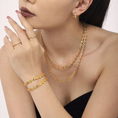 Colorful Enamel Floral Jewelry Separates