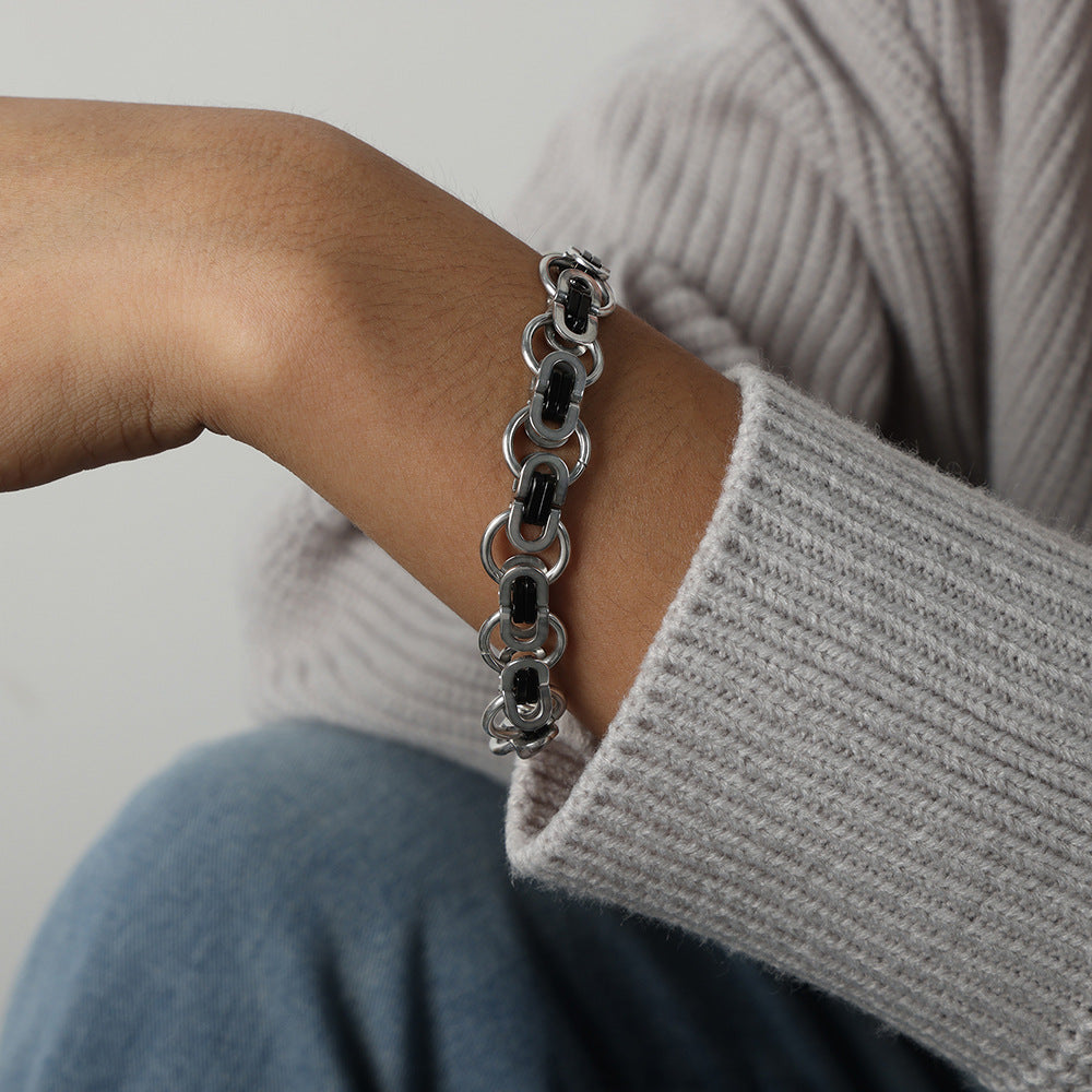 Men’s Rounded Link Necklace or Bracelet