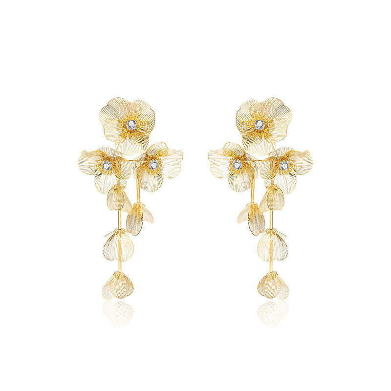 Nicolette Vintage-Inspired Floral Drop Earrings