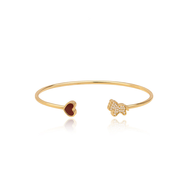 Camille Heart Bangle Bracelet