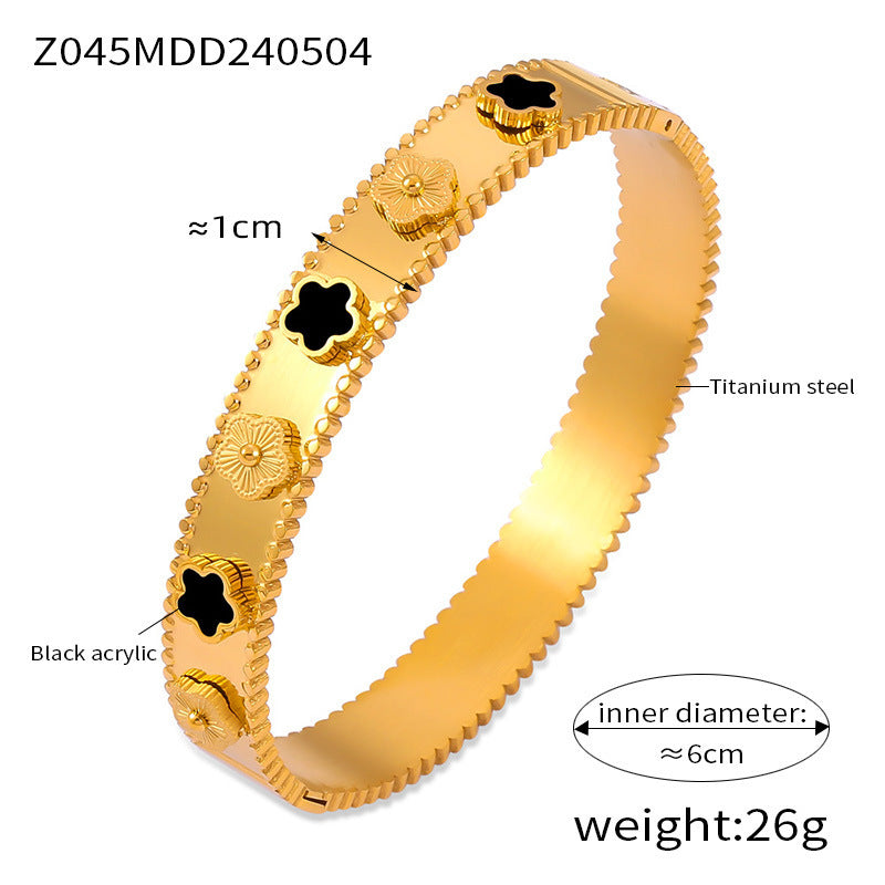 18K Gold-Plated Colored Accent Bangle Designs