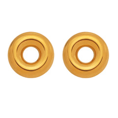 Rounded Open-Circle Stud Earrings