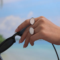 Polished Oval Adjustable Statement Ring