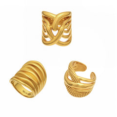 Sculptural Layered Openwork Ring