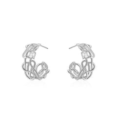 Nicolette Vintage-Inspired Pavé Hoop Earrings No. 040955