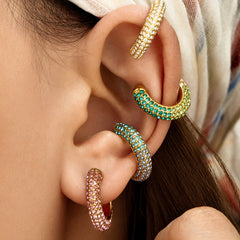 Color Cubic Zirconia Ear Cuff - Single