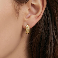 18K Gold-Plated Color Cubic Zirconia Hoop Designs