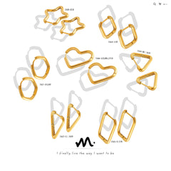 Geometric Outline Hoop Earrings
