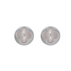 Daphne Vintage-Inspired Pearl Clover Stud Earrings