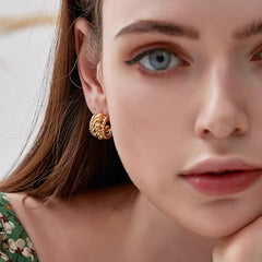 Nicolette Vintage-Inspired Twisted Hoop Earrings