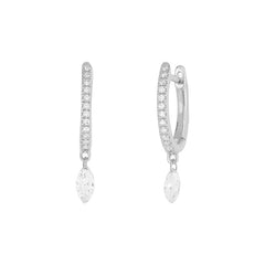 Camille Pavé Teardrop Stud Earrings