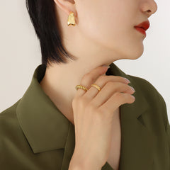 Irregular Sculptural Hoop Earrings