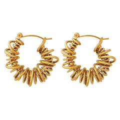 Gold-Tone Looped Wire Hoop Earrings