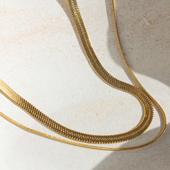 Nicolette Minimalist Snake Layered Necklace