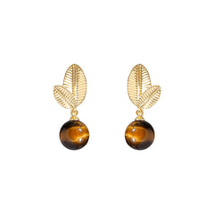 Marielle Vintage-Inspired Tiger-Eye Stud Earrings No. 423803