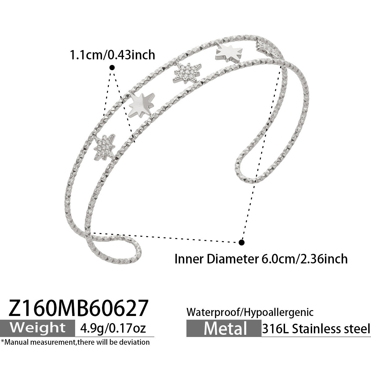 Cubic Zirconia Geometric & Clover Bracelets