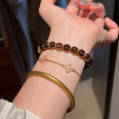 Camille Dainty Pavé Clover Bracelet