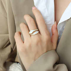 Enamel Open Statement Ring