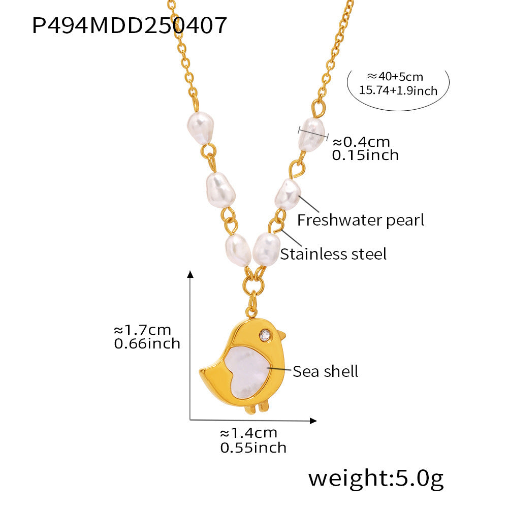 Freshwater Pearl Shell Chick Necklace