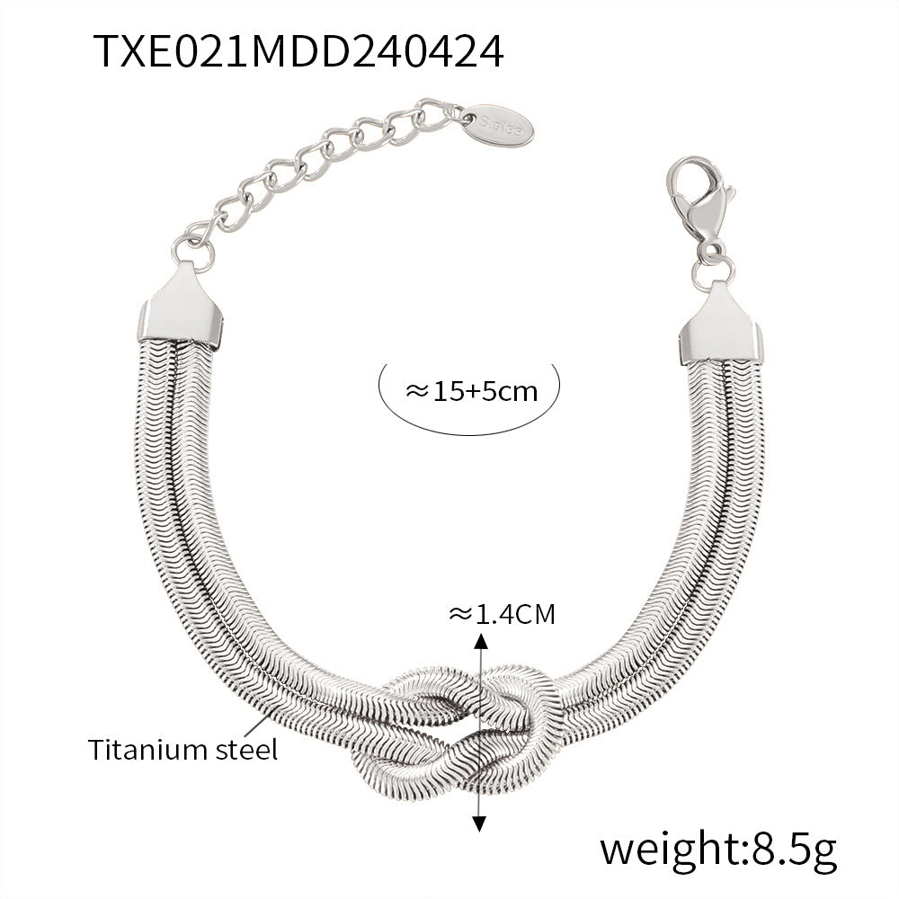 Knotted Snake Chain Necklace and Bracelet
