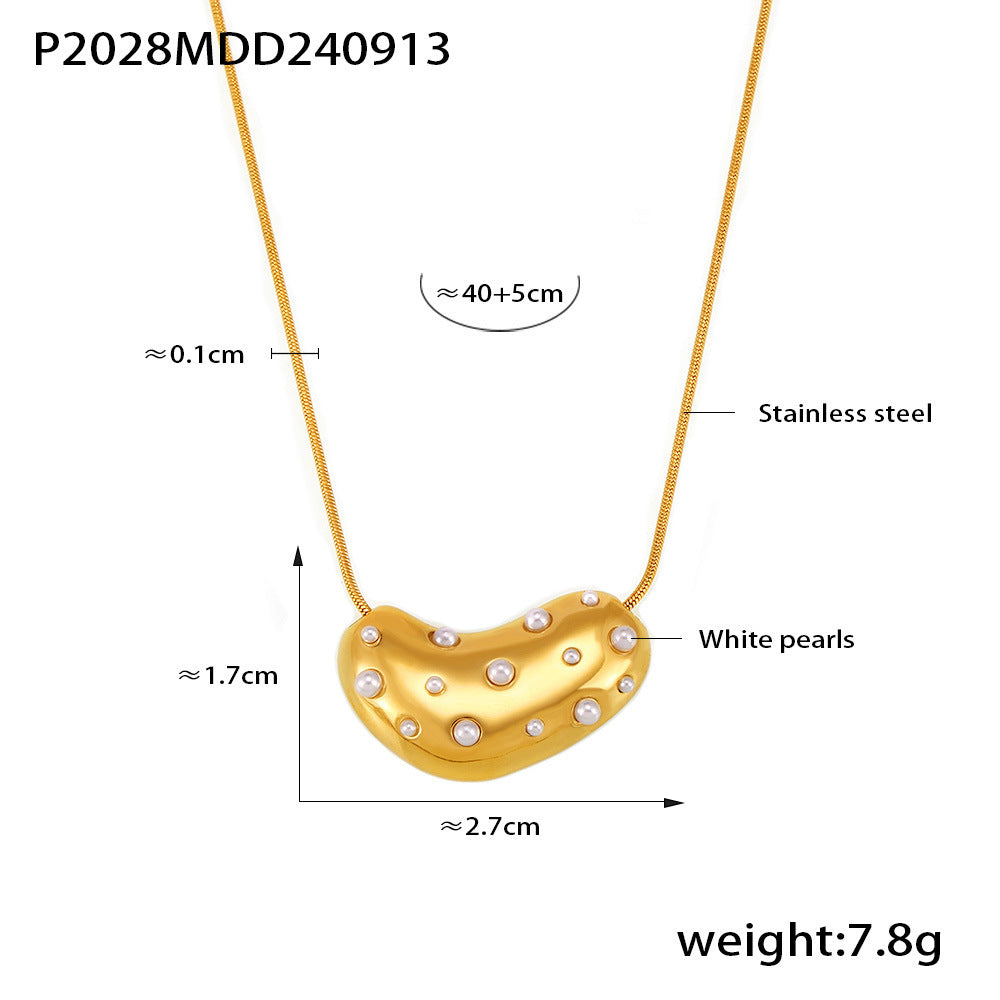 Gold-Tone Heart Pendant Necklace