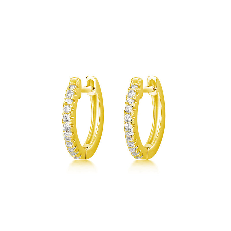 Nadine Minimalist Pavé Stud Earrings