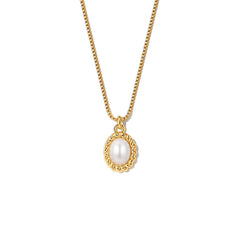 Daphne White Mother-of-Pearl Twisted Pendant Necklace