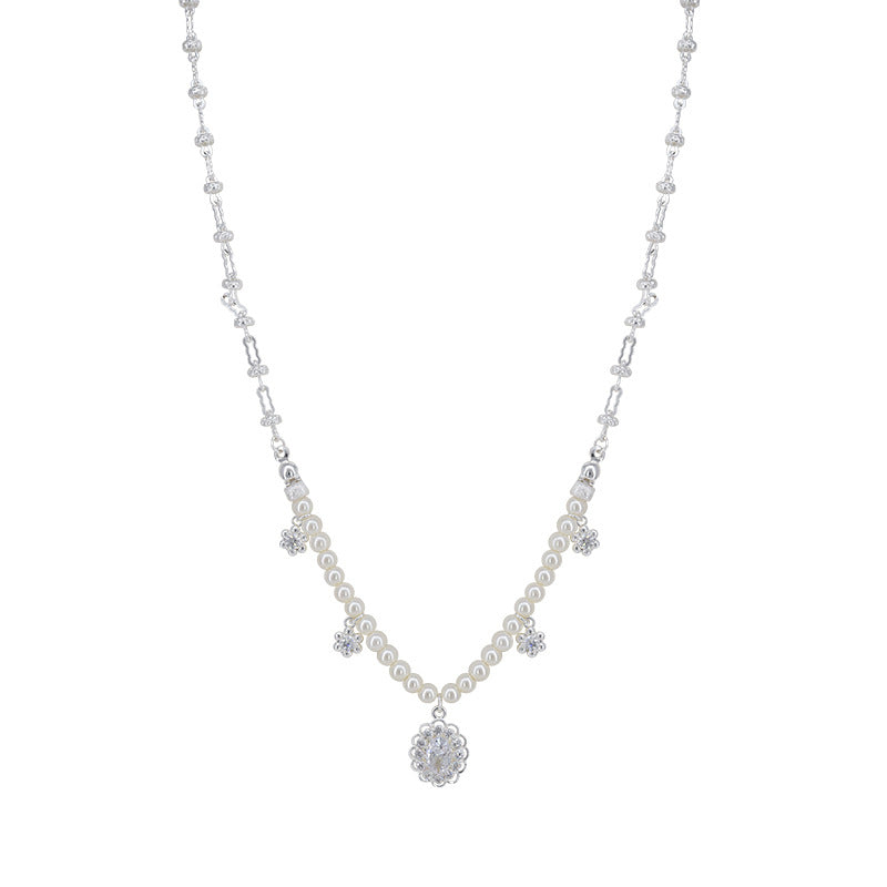 Nadine Vintage-Inspired Pearl Tassel Choker Necklace