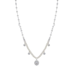 Nadine Vintage-Inspired Pearl Tassel Choker Necklace