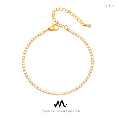 Cubic Zirconia Accent Chain Bracelet