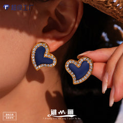 Heart Cubic Zirconia Stud Earring Designs