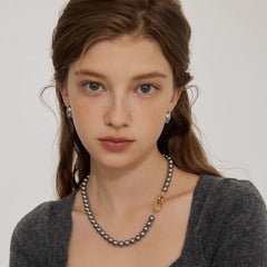 Daphne Vintage-Inspired Pearl Choker Necklace No. 731067