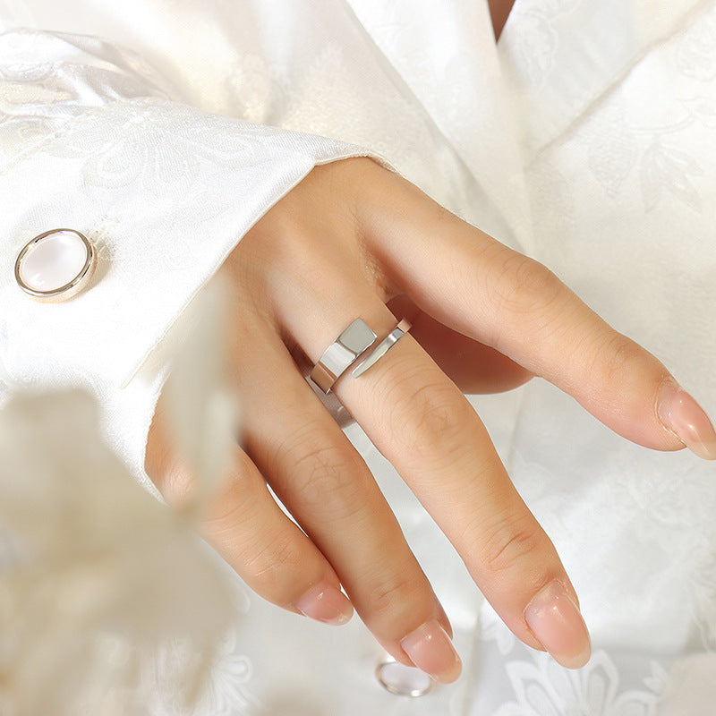 18K Gold-Plated Minimalist Open Band Ring
