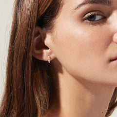 Nicolette Dainty Pearl Hoop Earrings