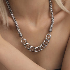 18K Gold-Plated Oval Link Necklace
