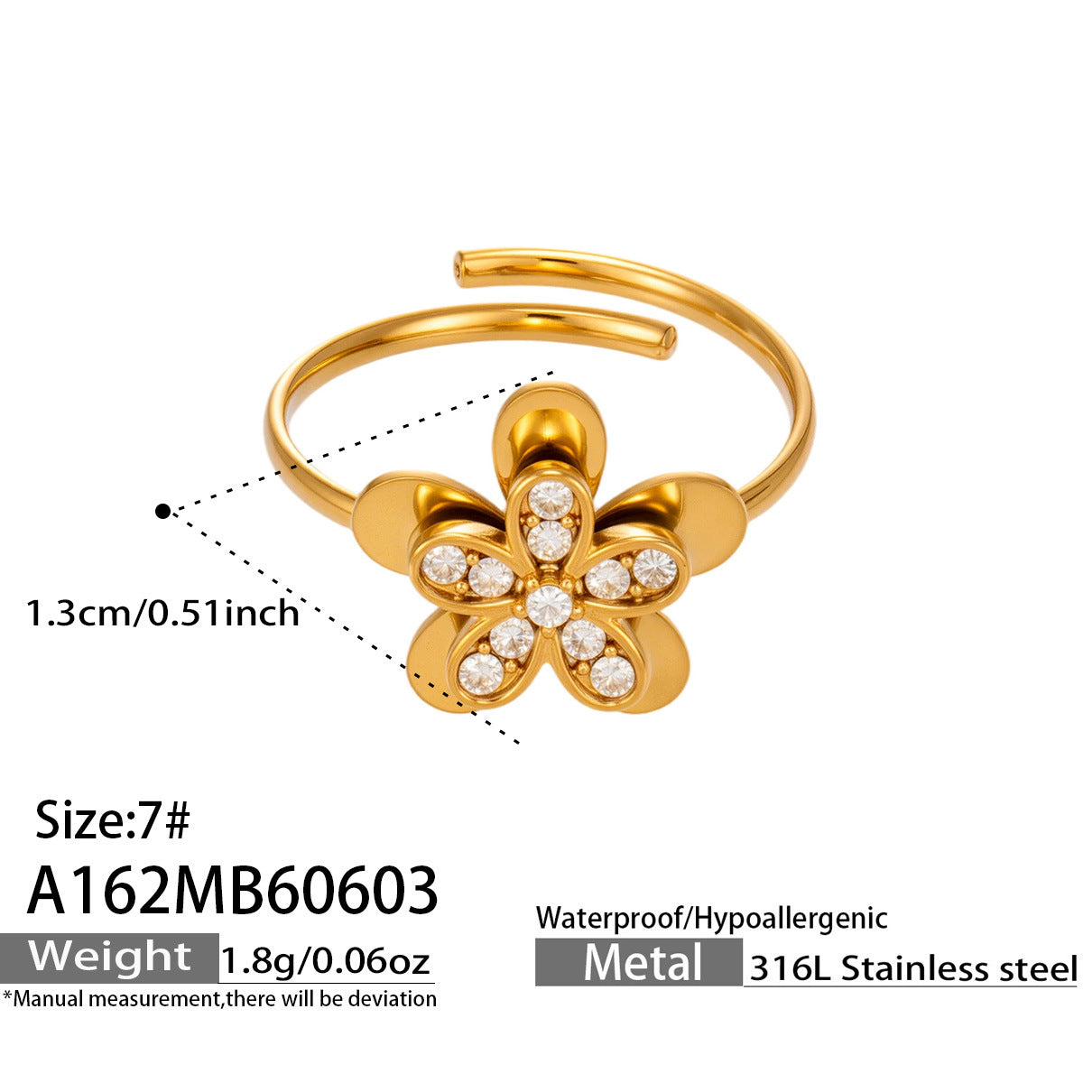 18K Gold-Plated Playful Cubic Zirconia Ring Designs