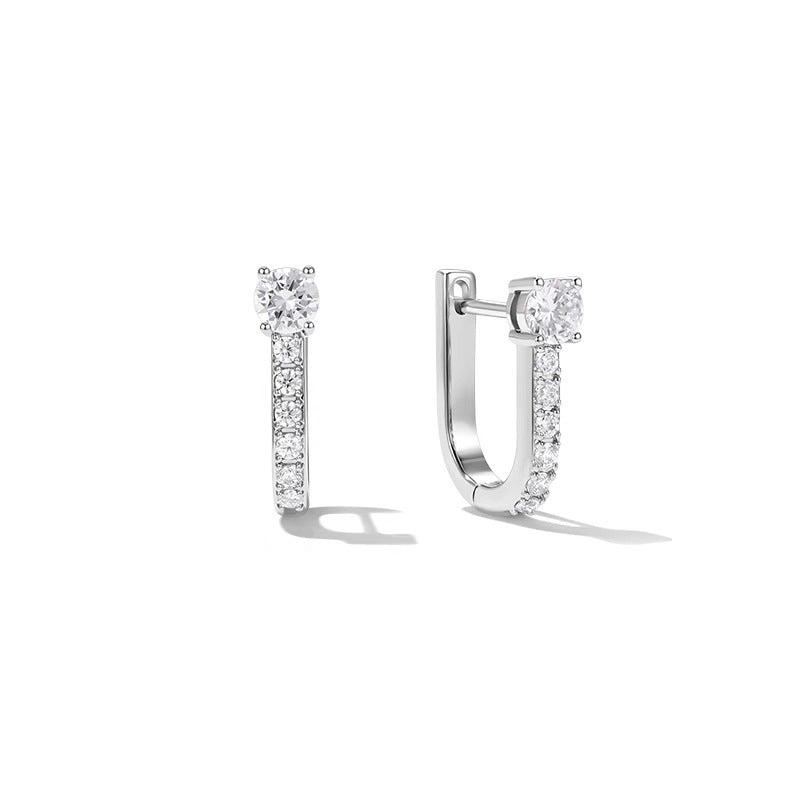Daphne Dainty Enamel Crystal Hoop Earrings