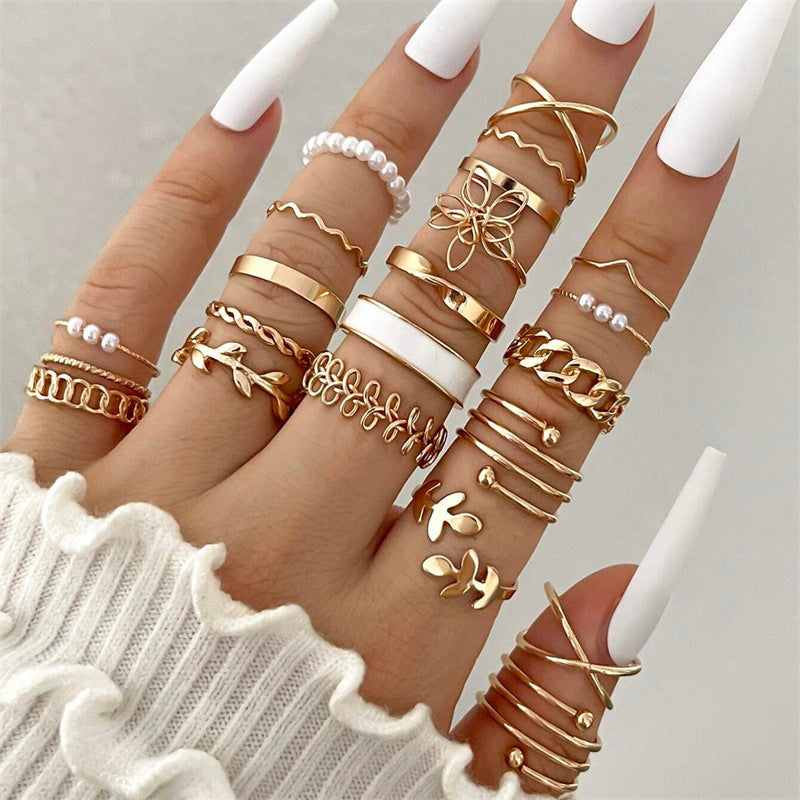 22-Piece Assorted Ring Stack