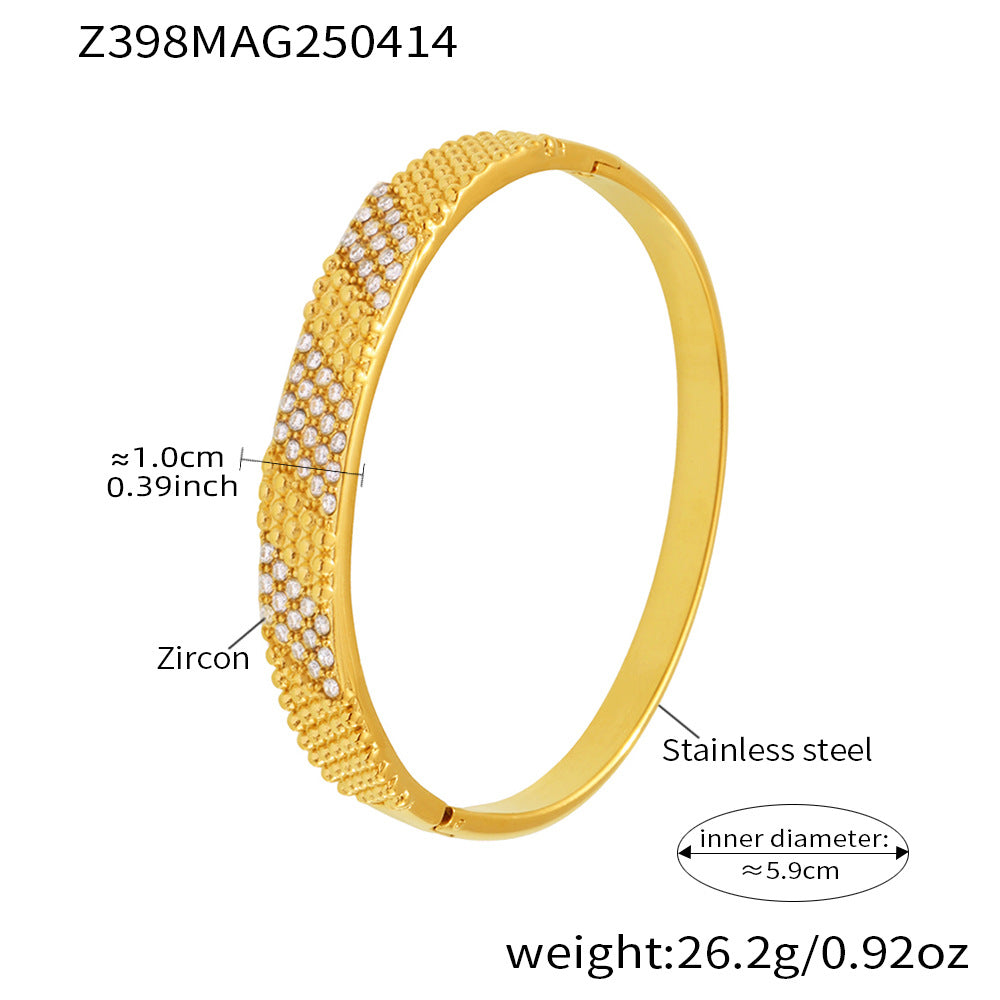 Cubic Zirconia Sparkling Bangle Bracelet