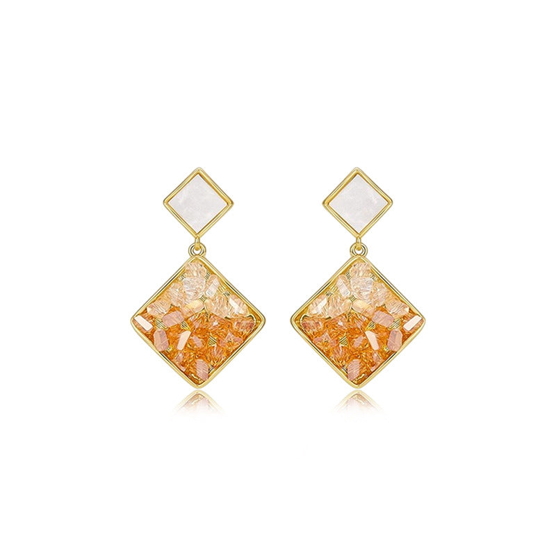 Marielle Crystal Square Drop Earrings