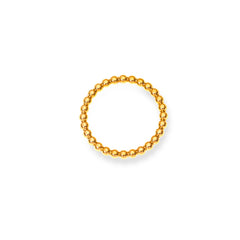 Gold-Tone Beaded Band Ring